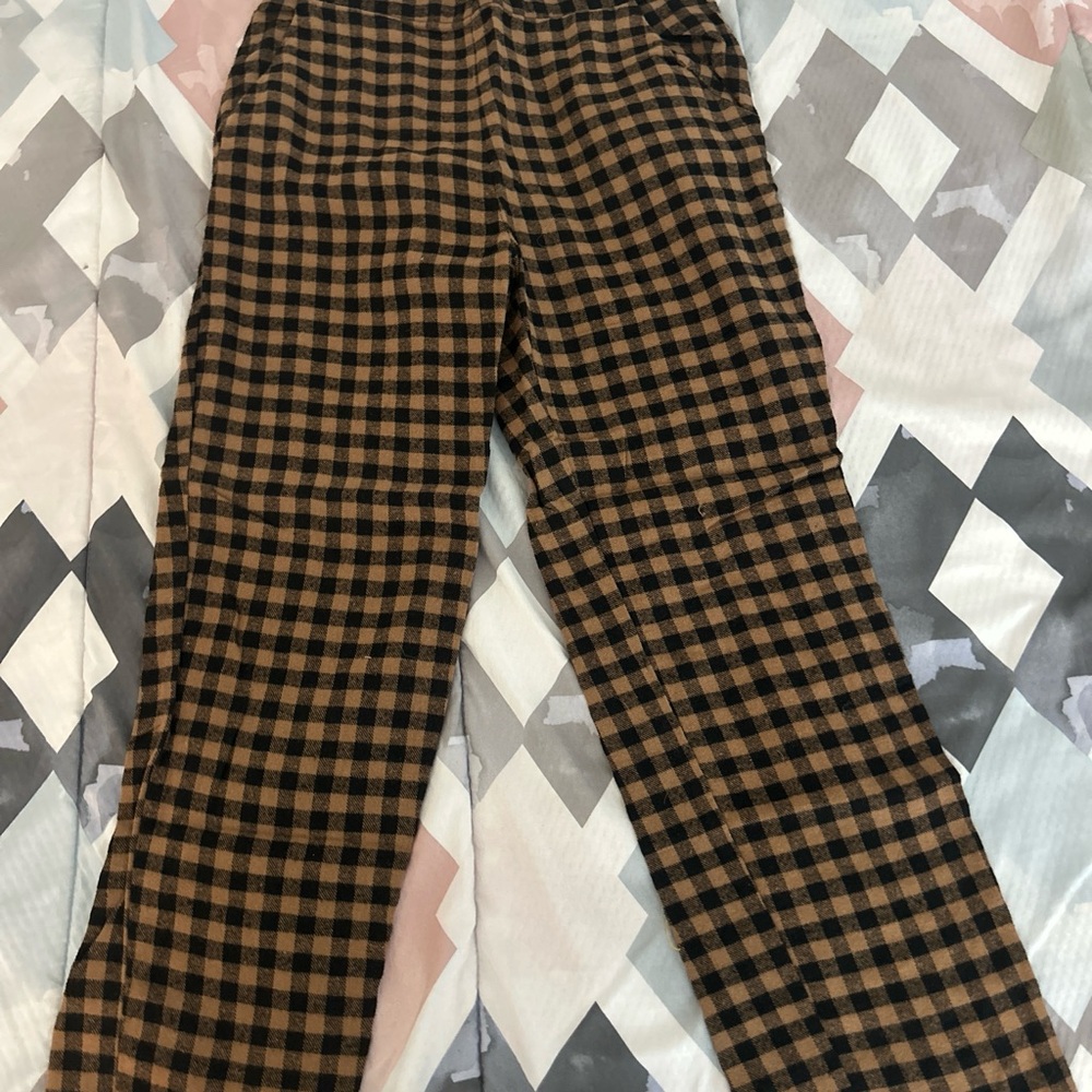 12th tribe Checkered Black and Brown Pants